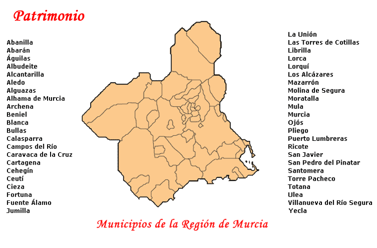 Patrimonio por Municipios de la Regin de Murcia