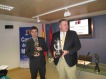 El consejero de Cultura y Turismo, Pedro Alberto Cruz, durante la presentaci�n del pregonero oficial y las bases del concurso del 53 Festival Internacional del Cante de las Minas