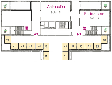 Primera planta de la zona de exposición Primera planta de la zona de exposición