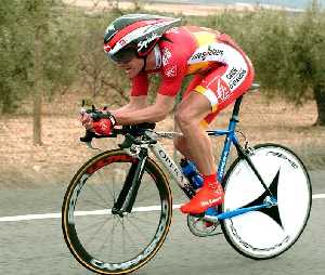 Jos Ivn Gutrrez durante la disputa de la crono de la Vuelta Ciclista a Murcia 2006