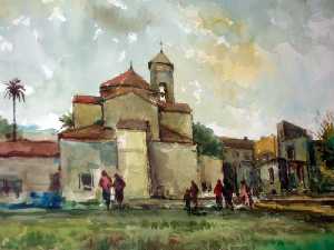 Óleo Iglesia de los Dolores 
