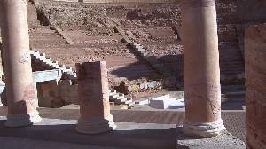 Restos del Teatro Romano, el edificio pblico romano ms importante encontrado en Cartagena 