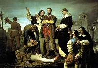 Cuadro del pintor Antonio Gisbert sobre la ejecucin de los comuneros de Castilla 