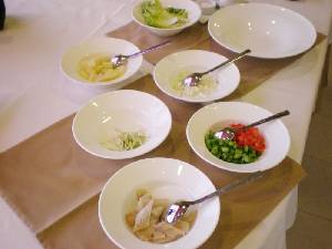 Ingredientes de la ensalada Alcazarea