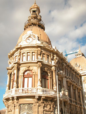 Vista de la cpula del Palacio Consistorial de Cartagena. Regin de Murcia Digital