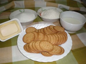 Ingredientes de galletas con coco