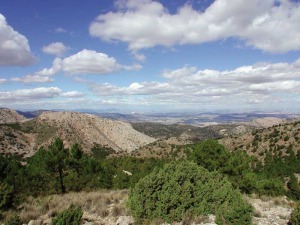 Vistas en el camino de los pozos de Murcia hacia el collado Manqueta