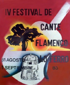 Cartel del Festival Nacional de Cante Flamenco de Lo Ferro. Ao 1983