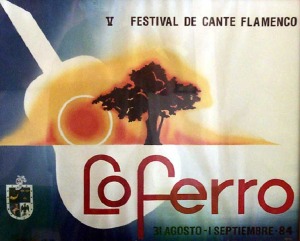 Cartel del Festival Nacional de Cante Flamenco de Lo Ferro. Ao 1984