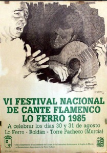 Cartel del Festival Nacional de Cante Flamenco de Lo Ferro. Ao 1985