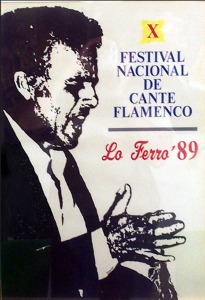 Cartel del Festival Nacional de Cante Flamenco de Lo Ferro. Ao 1989