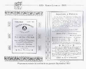 Programa Inauguracin Teatro Cervantes en Septiembre de 1926