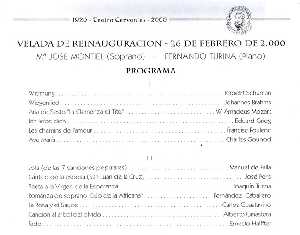 Programa Reinauguracin 26-II-2000