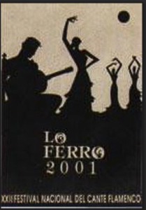 Cartel del Festival Nacional de Cante Flamenco de Lo Ferro. Ao 2001