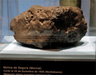 El asteroide encontrado en Molina de Segura en un expositor del Museo Nacional de Ciencias Naturales