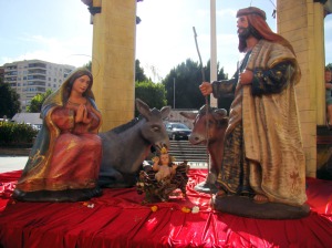 Detalle del nacimiento del beln frente al Ayuntamiento de Murcia 