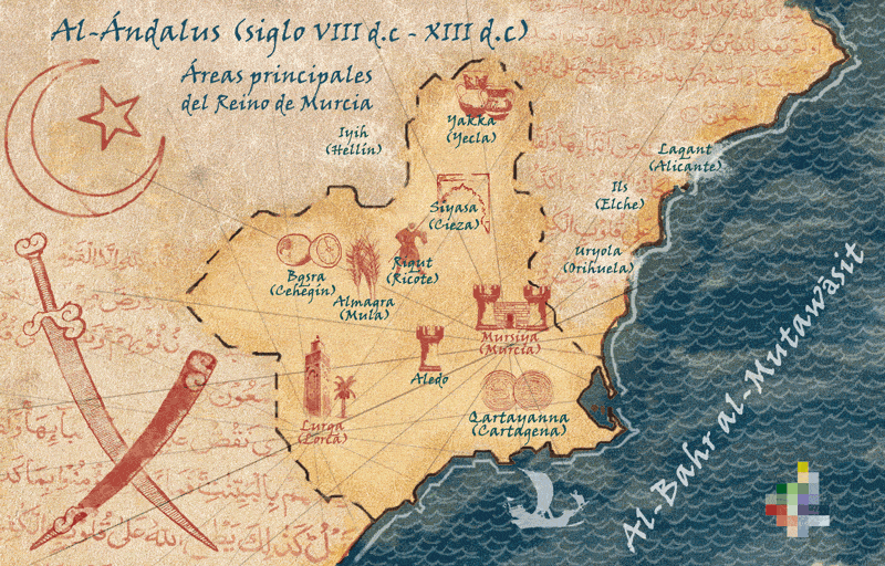 Mapa islmico del reino de Murcia
