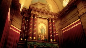 Recreacin 3D del antiguo Altar Mayor de la Baslica de la Pursima Concepcin de Yecla.