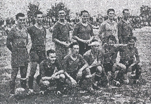 Alineacin del Real Murcia contra el Elche en La Condomina (temporada 1939-40)