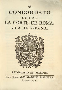 Concordato. 1737 (reimpresin de 1756). Palacio Episcopal, Obispado de Cartagena