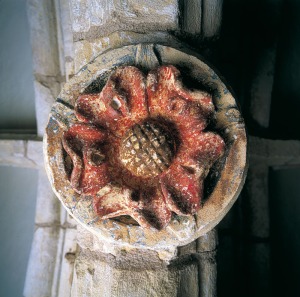 Clave de las bvedas gticas de la girola de la Catedral de Murcia