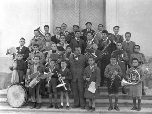 Banda de Mazarrn en 1956. Foto Garca. Archivo M. Guilln