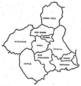 Divisin en comarcas del borrador de Estatuto preautonmico de la Diputacin Provincial