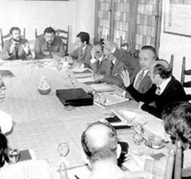 Reunin del rgano de Trabajo preautonmico en el hotel conde de Floridablanca en Murcia (1978)