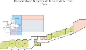 Plano de la Primera Planta del Conservatorio