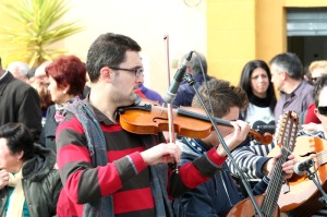 Violinista de la Cuadrilla de Fuente lamo.