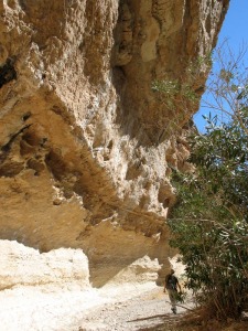 Estas paredes de la rambla de Perea son utilizadas para la escalada 