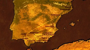 Principales ciudades cartaginesas en la Pennsula Ibrica 