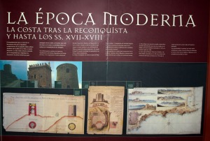 Museo Arqueolgico de Mazarrn. Cuadro explicativo de la repoblacin del s.XV del municipio con la extraccin del Alumbre y construcciones defensivas 