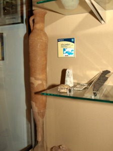Museo Arqueolgico de guilas. nfora spatheion de produccin local para salazones en poca tardorromana fines s.IV y s.V d.C. 