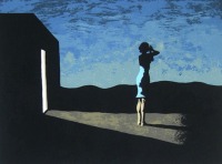 Mujer en la terraza