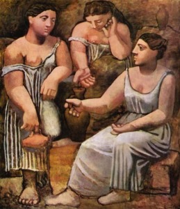 Tres mujeres en la fuente