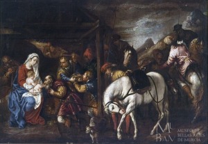 Adoracin de los Reyes Magos, copia de Pedro de Orrente