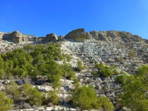 La ladera margosa y yesfera del Cerro del Castellar
