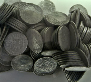Monedas del tesoro de Las Mercedes del ARQUA