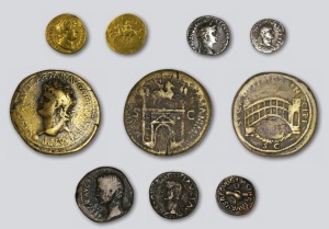 Sala 4 - Sistema monetario augusteo. Oro, plata y bronce