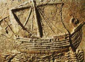 Barco Fenicio, bajorrelieve