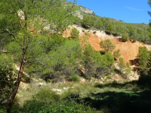 Rocas detrticas rojas del entorno de La Puerta. 