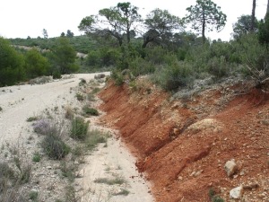 El patrimonio geolgico de Somogil contiene suelos rojos, paleosuelos que nos indican climas de antao, ms hmedos y clidos que los actuales.  