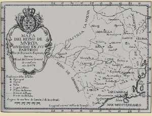 Mapa del antiguo Reino de Murcia 