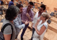 Grabacin de la nueva suite flamenca compuesta por Carlos Piana y Pedro Contreras en la que est colaborando la Orquesta Sinfnica de la Regin de Murcia
