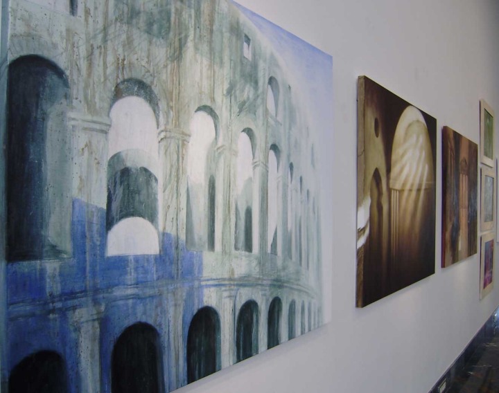 Algunas de las obras de Esteban Bernal que se pueden ver a partir de hoy en el Museo del Teatro Romano de Cartagena