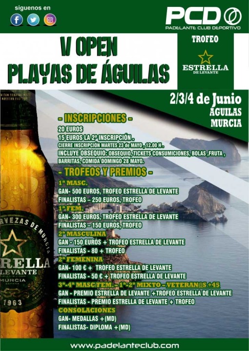 V Open Playas de Aguilas Trofeo Estrella de Levante 