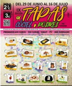 IX Ruta de las Tapas, el Cóctel y Postres de Totana IX Ruta de las Tapas, el Cóctel y Postres de Totana