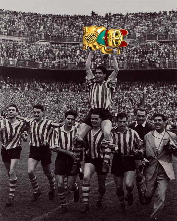 El Athletic Club de Bilbao gana la copa del General Franco en 1956