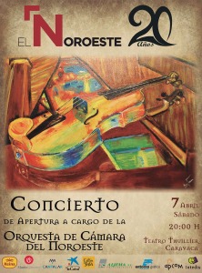  La Orquesta de Cmara del Noroeste ofrece un concierto el sbado 7 de abril en el teatro Thuillier de Caravaca
